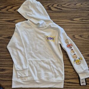 Nickelodeon Cream Hoodie with Rugrats Design NWT Size 8.
